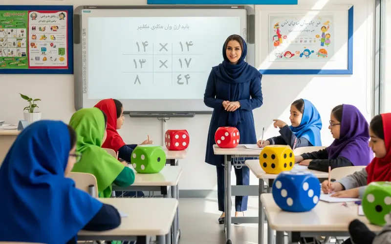 آموزش جدول ضرب با تاس