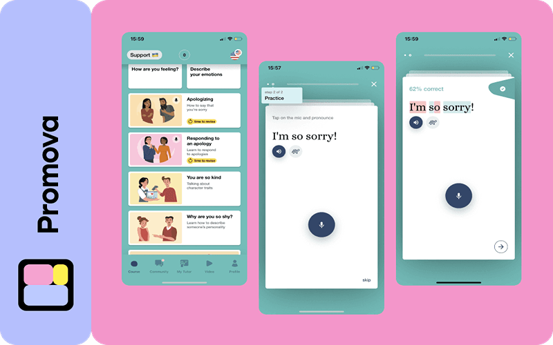 آموزش زبان با اپلیکیشن Promova