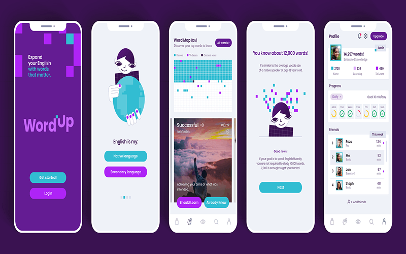 آموزش زبان با اپلیکیشن WordUp