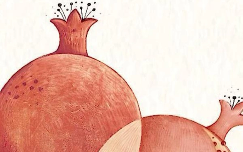 نقاشی انار شب یلدا: نماد دوستی و حیات